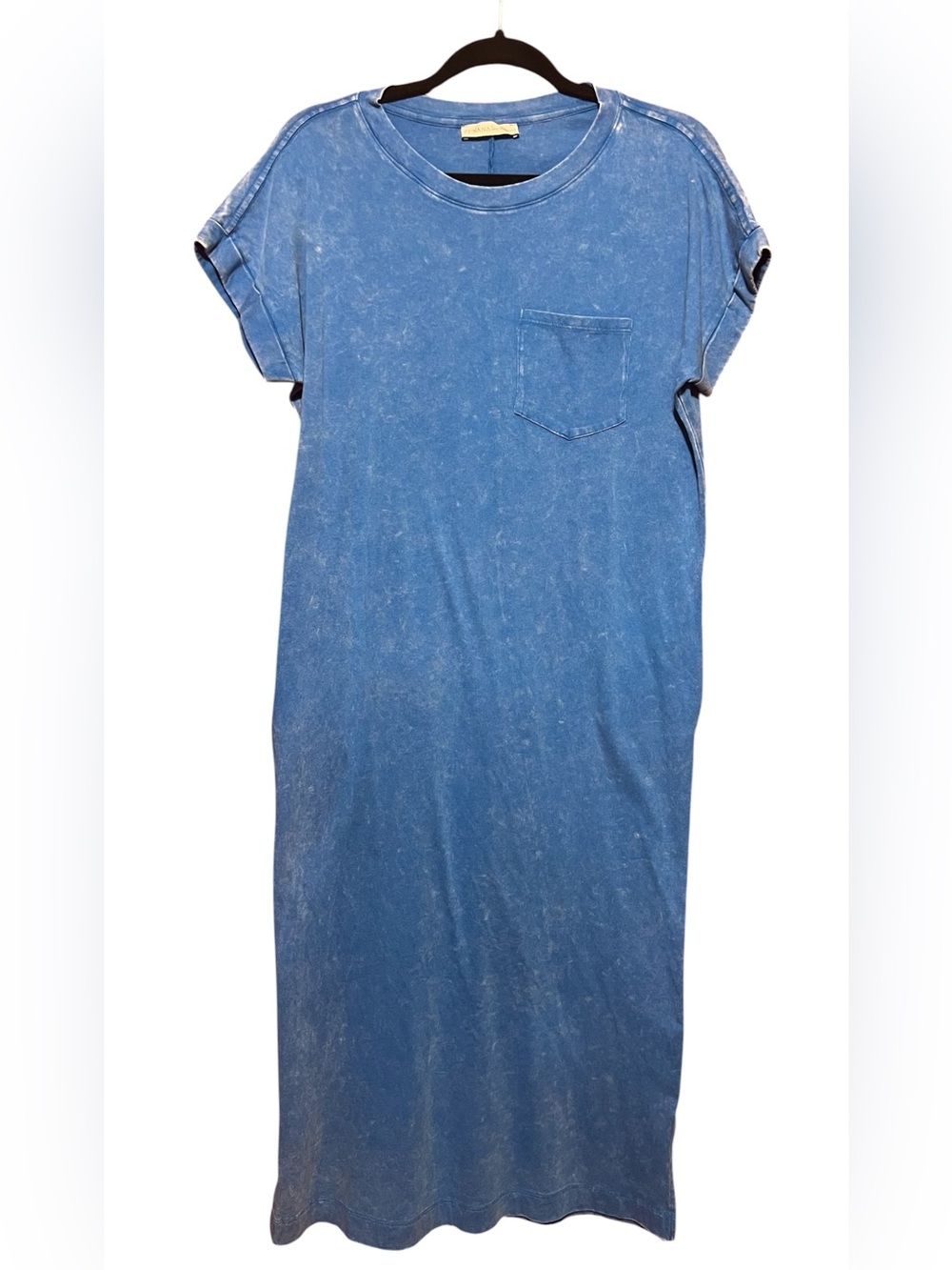 Zenana Outfitters Blue Crewneck Midi Dress NWOT Never Worn